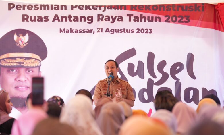 Gubernur Andi Sudirman Tuntaskan Jalan Rusak di Antang, Telah Mulus Dibeton