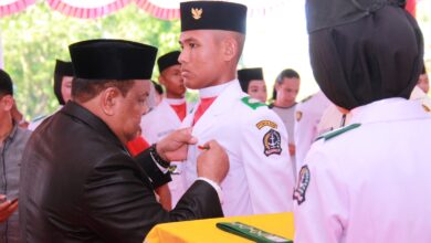 Kukuhkan Anggota Paskibraka Upacara HUT ke 78 RI Andi Fahsar Jadilah Suri Teladan Ditengah Masyarakat