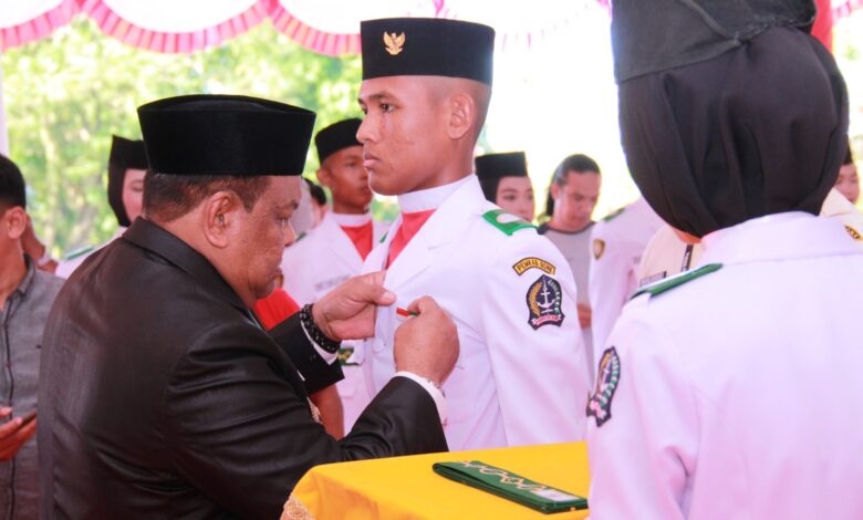 Kukuhkan Anggota Paskibraka Upacara HUT ke 78 RI Andi Fahsar Jadilah Suri Teladan Ditengah Masyarakat