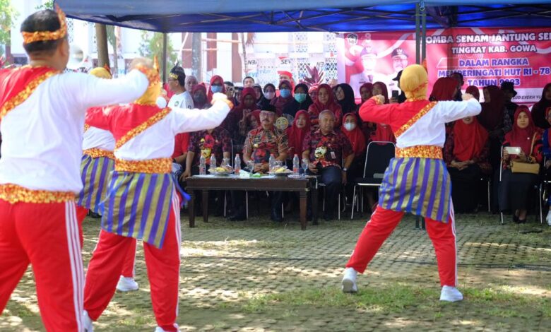 Lomba Senam Jantung Sehat Meriahkan Peringatan HUT Ke-78 RI di Gowa