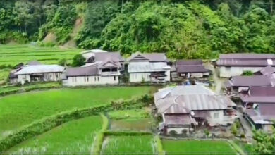 Suasana Perkampungan di Dusun Salu Paku, Desa Tandung, Kecamatan Sabbang, Luwu Utara, Sulawesi Selatan