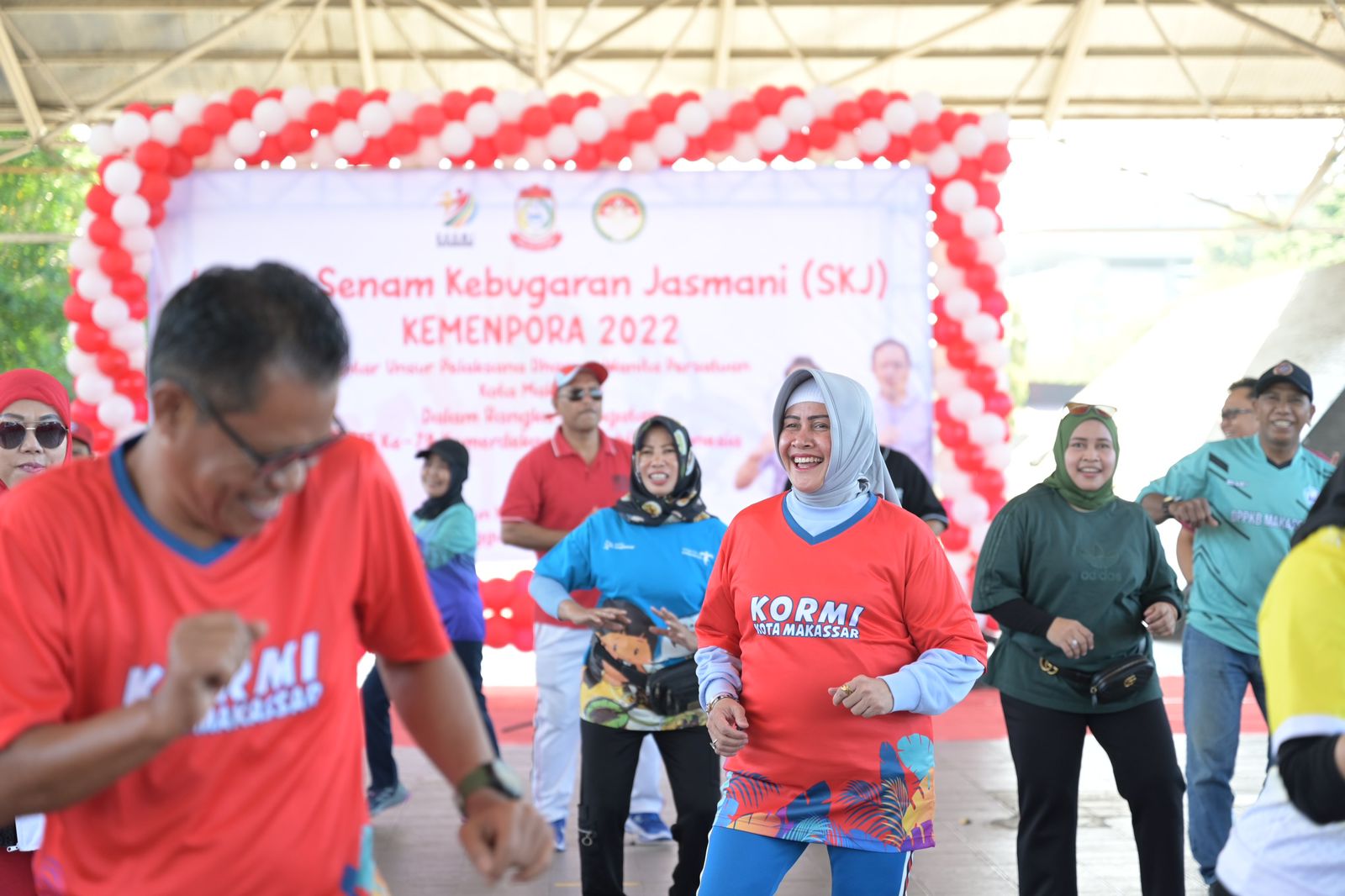 Buka Lomba SKJ DWP Makassar, Indira Yusuf Ismail Ajak Masyarakat Bugar Melalui Senam