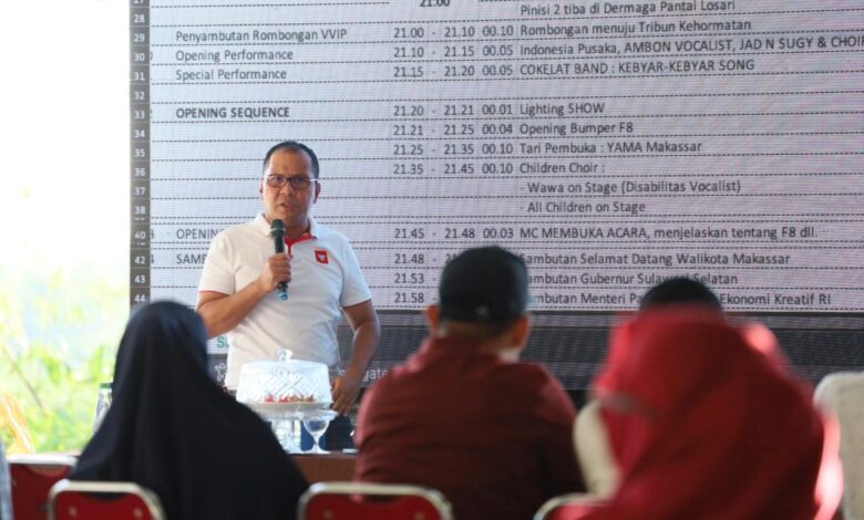 Pemkot Makassar Matangkan Persiapan F8 Makassar, Danny Pomanto: Bawa Botol Minum Diskon 50%