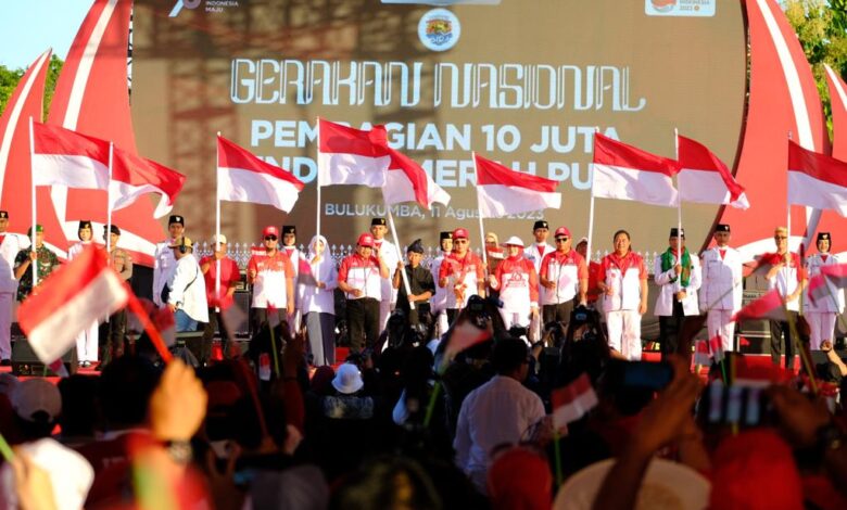 Hadiri Puncak Pembagian 10 Juta Bendera, Adnan Sebut Tumbuhkan Jiwa Nasionalisme Masyarakat