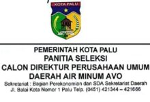 Seleksi Direktur PDAM Avo Dibuka Pemkot Palu, Ini Syaratnya