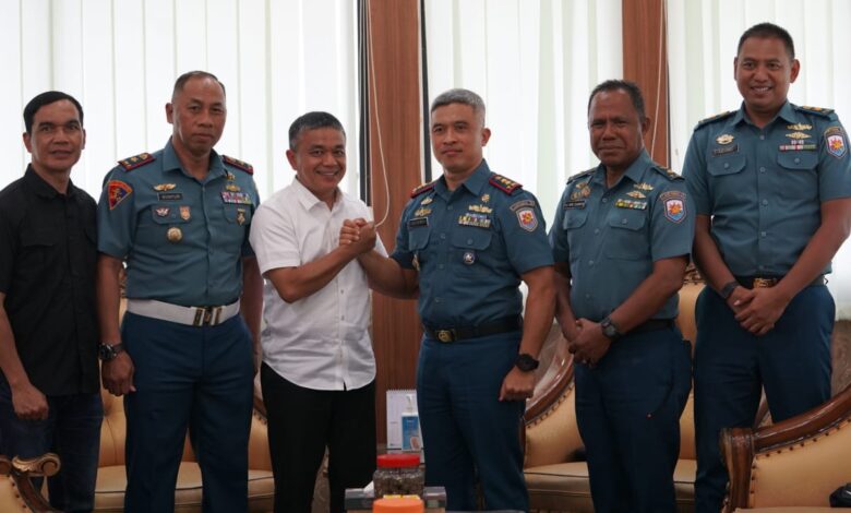 Baru Menjabat, Danlanal Palu Temui Wali Kota Hadianto Rasyid