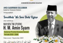 Andi Sudirman Sampaikan Duka atas Wafatanya Amin Syam Gubernur Sulsel Periode 2003-2008