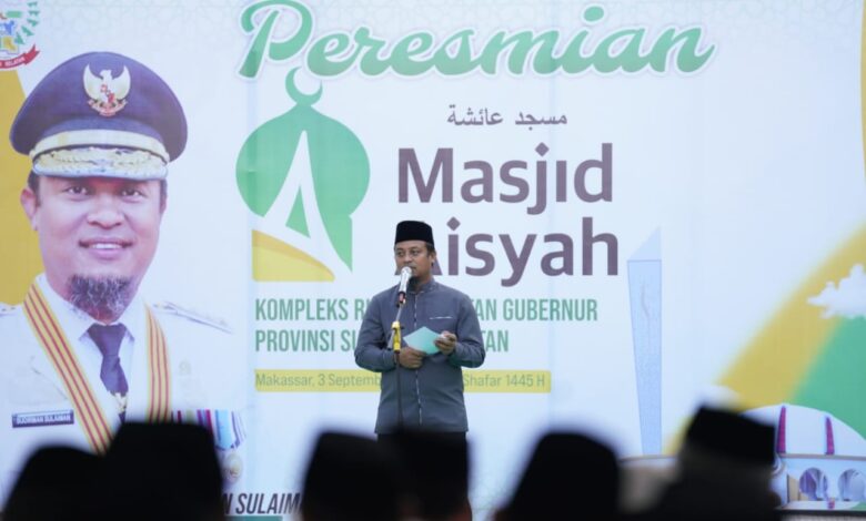 Andi Sudirman Resmikan Masjid Aisyah Rujab Gubernur Sulsel