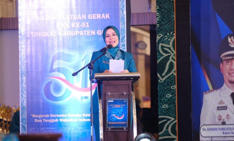 Hadiri Peringatan HKG PKK Ke-51, Adnan Minta PKK Gowa Berkolaborasi Turunkan Stunting 