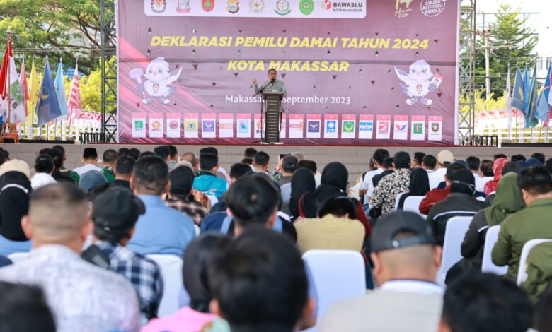 Danny Pomanto Bersama Forkopimda Deklarasi Pemilu Damai di Makassar