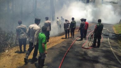 Jajaran Pemkab Gowa Gerak Cepat Lakukan Pemadaman Kebakaran Hutan di Malino