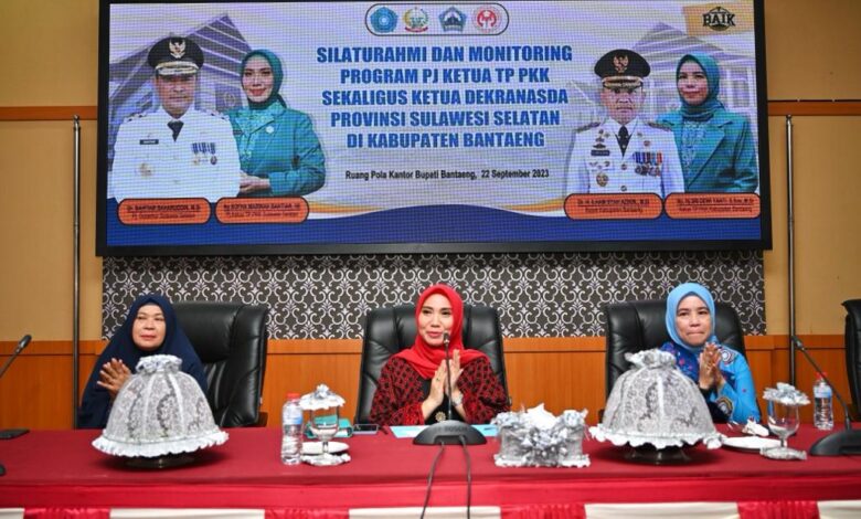 Silaturahmi dengan Pengurus PKK Bantaeng, Sofha Marwah Bahtiar Ajak Bersinergi