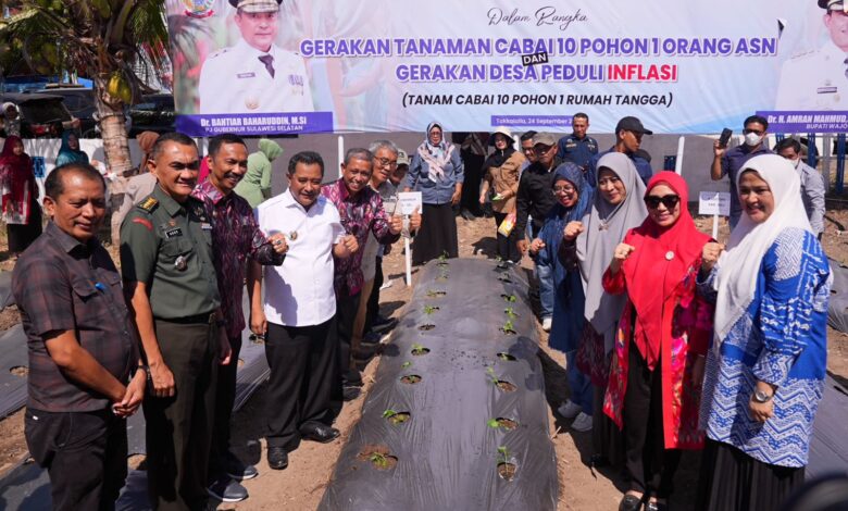 Tanam Cabai di Halaman Kantor Lurah Peneki, Penjabat Gubernur Bahtiar Minta ASN Jadi Contoh