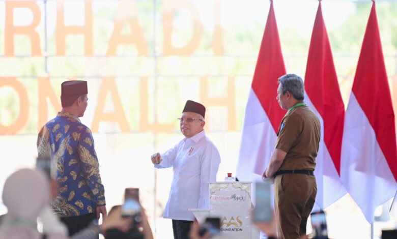 Pj Sekda Dampingi Wapres Ma'ruf Amin Ground Breaking Masjid Hj Andi Nurhadi dan AAS International Hospital
