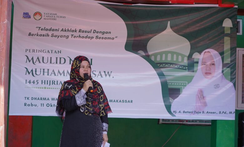 TK DWP Makassar Gelar Maulid Nabi, Ajang Memupuk Kecintaan Kepada Nabi Sejak Dini