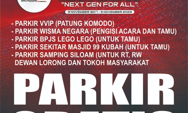 PD Parkir Siapkan Lima Titik Parkir Gratis Sekitar Lokasi Perayaan HUT Kota Makassar ke-416