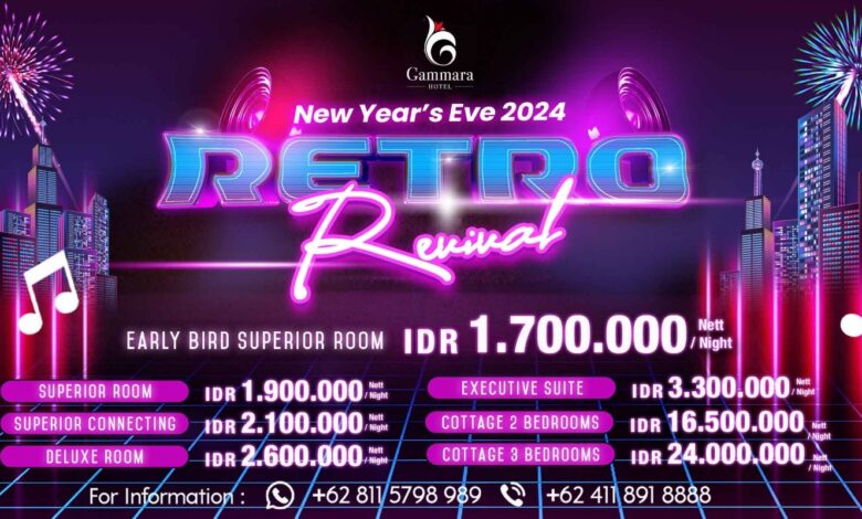 New Year’s Eve Celebration “Retro Revival” Back to 80’s Di Hotel Gammara Makassar