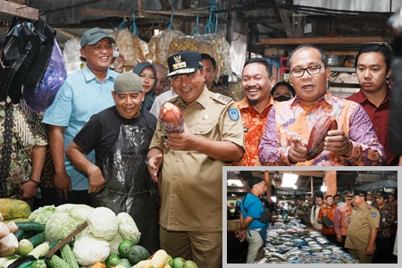Operasi Pasar Jelang Natal dan Tahun Baru di Makassar, Pj Gubernur Bahtiar Kunjungi Pasar Toddopuli