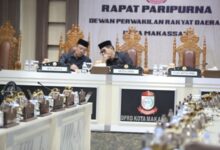 Sekda Kota Makassar Hadiri Rapat Paripurna Tanggapan 9 Fraksi Terkait Tiga Ranperda