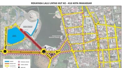 Ini Rekayasa Lalulintas di Malam Puncak HUT Ke-416 Kota Makassar