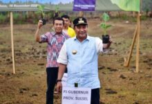 Pj Gubernur Bahtiar dan Rektor IAIN Bone Tanam Seribu Pohon Pisang Cavendish