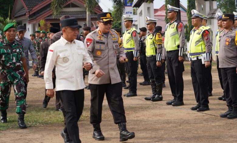Wali Kota Hadianto Rasyid Pimpin Apel Gelar Pasukan Operasi Lilin 2023 Kota Palu