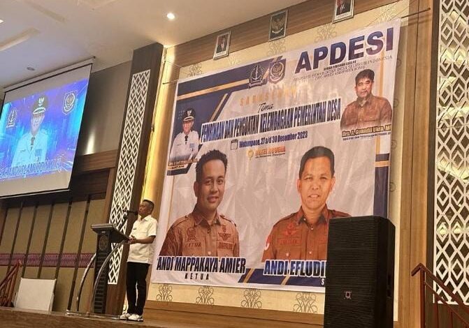 Pj Bupati Bone Apresiasi Sarasehan Pembinaan Penguatan Kelembagaan APDESI Bone