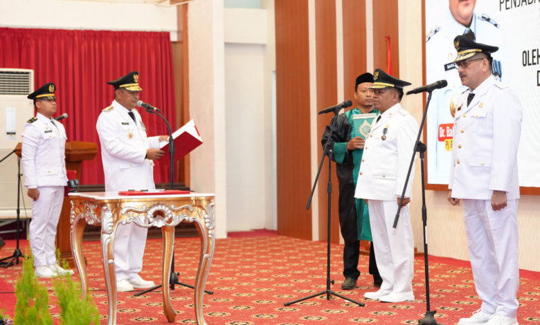 Lantik Pj Bupati Jeneponto dan Sidrap, Bahtiar Baharuddin Harap Falsafah Bugis Makassar Jadi Pegangan Pengelolaan Daerah