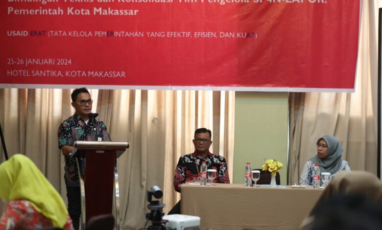 Dinas Kominfo Makassar - Kementerian PANRB, Kemendagri, USAID ERAT Perkuat SP4N-LAPOR!