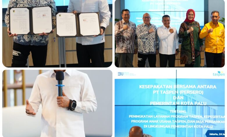 Hadianto Rasyid Tandatangani Kesepakatan Peningkatan Layanan PT Taspen Untuk ASN Pemkot Palu