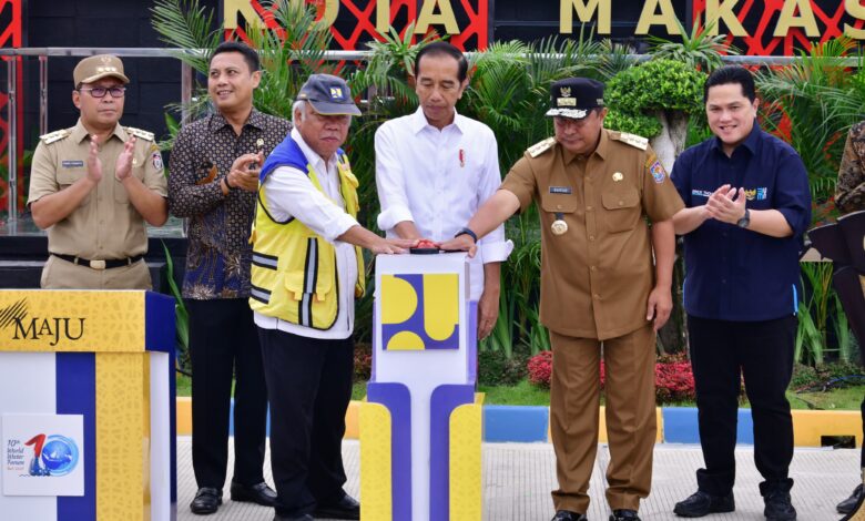 Didampingi Pj Gubernur Sulsel, Presiden Jokowi Resmikan IPAL Senilai Rp1,2 Triliun di Makassar