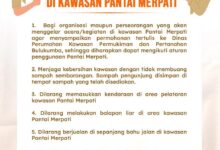 Imbauan Pelaksanaan Aktivitas di Kawasan Pantai Merpati