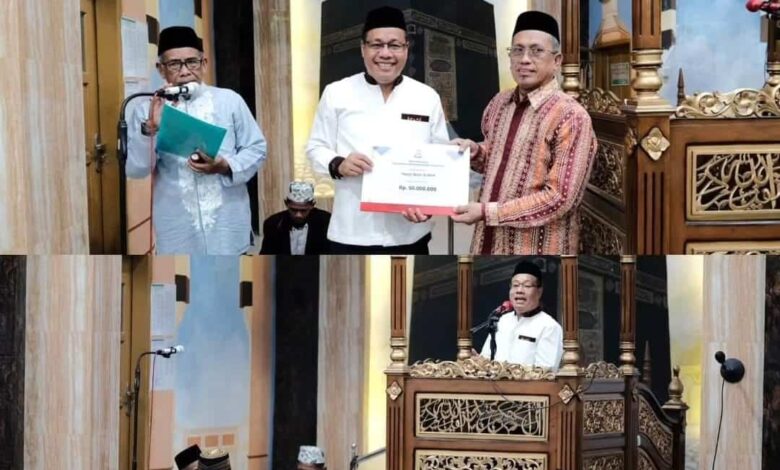 Dukung Program Keagamaan, H Dahyal Salurkan Dana Hibah Pemkot Makassar di Masjid Besar Al Amin
