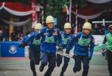 HUT Ke-105 Damkar Indonesia, Damkar Makassar Sabet Juara 1 Hose Laying