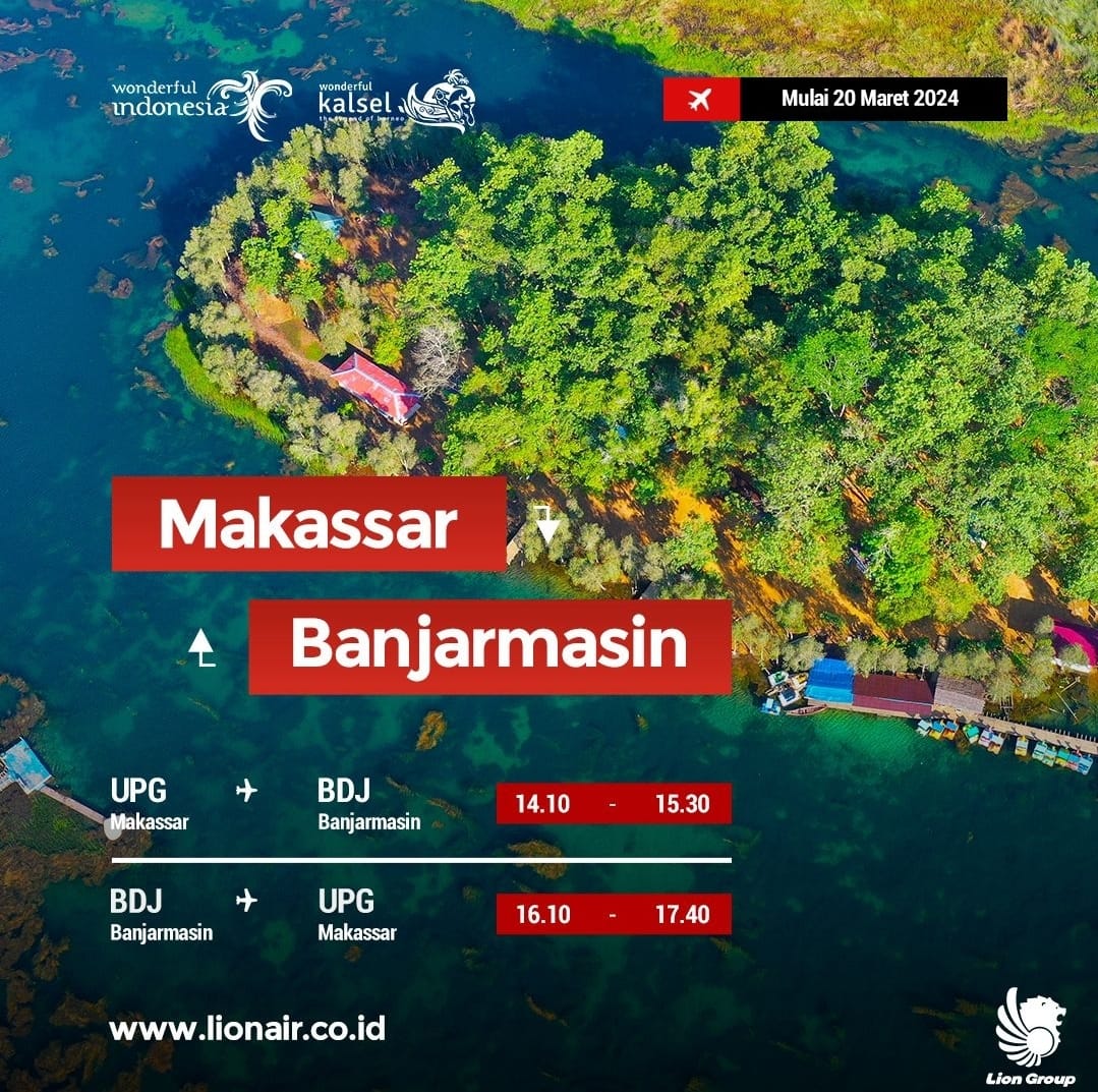 Penerbangan Rute Makassar - Banjarmasin Dibuka, Perkuat Posisi Sulsel Hub Indonesia Timur
