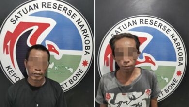 Polisi Tangkap Dua Warga Bone Kasus Penguasaan dan Pemilikan Sabu