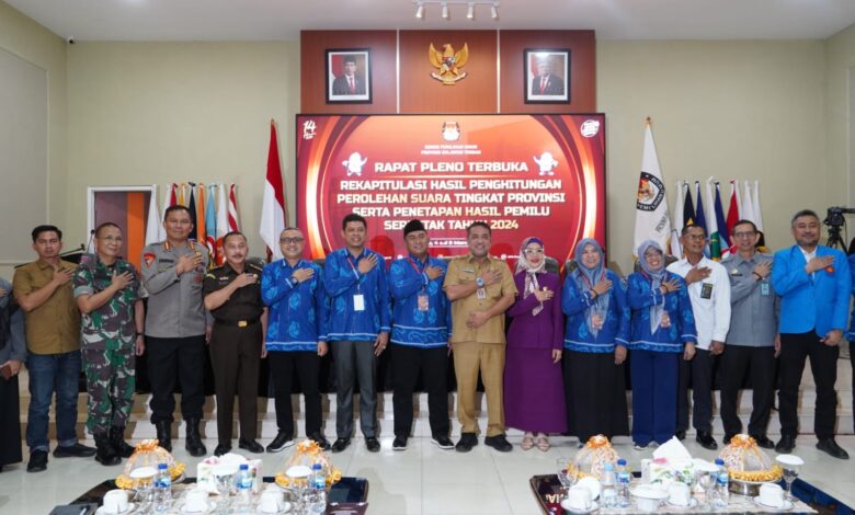 Ketua DPRD Sulteng Hadiri Rapat Pleno Terbuka Rekapitulasi Hasil Penghitungan Suara Pemilu 2024