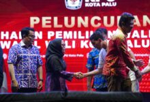 Wakili Wali Kota, Sekkot Irmayanti Hadiri Peluncuran Tahapan Pilwalkot Palu 2024