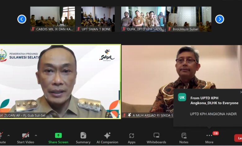 Apel Pagi Virtual Pertama Kali Dilaksanakan di Pemprov Sulsel, Prof Zudan Kembali Tekankan Pelayanan Publik Harus Berjalan Baik