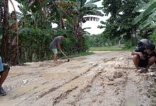 Akses Jalan Bandara Arung Palakka Bone Rusak Parah