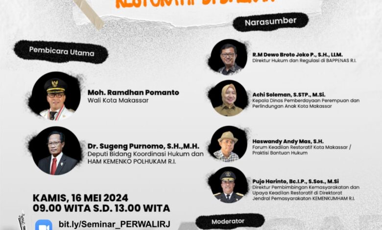 Pemkot Makassar Gandeng YLBHI-LBH Gelar Seminar dan Peluncuran Kebijakan Keadilan Restoratif
