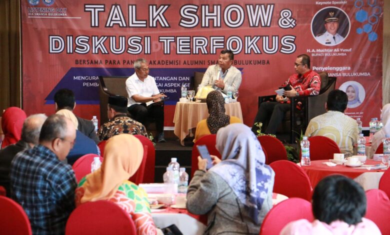 Talkshow IKA Smansa Bulukumba Pertemukan Akademisi dan Bupati Andi Utta