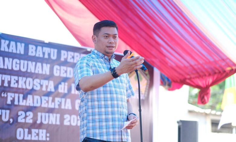 Bupati Gowa Lakukan Peletakan Batu Pertama Pembangunan GPDI Filadelfia