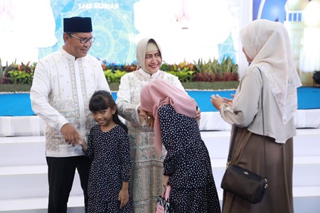 Helat Halal Bihalal Idul Adha, Kediaman Indira Yusuf Ismail Ramai Dikunjungi Warga Makassar