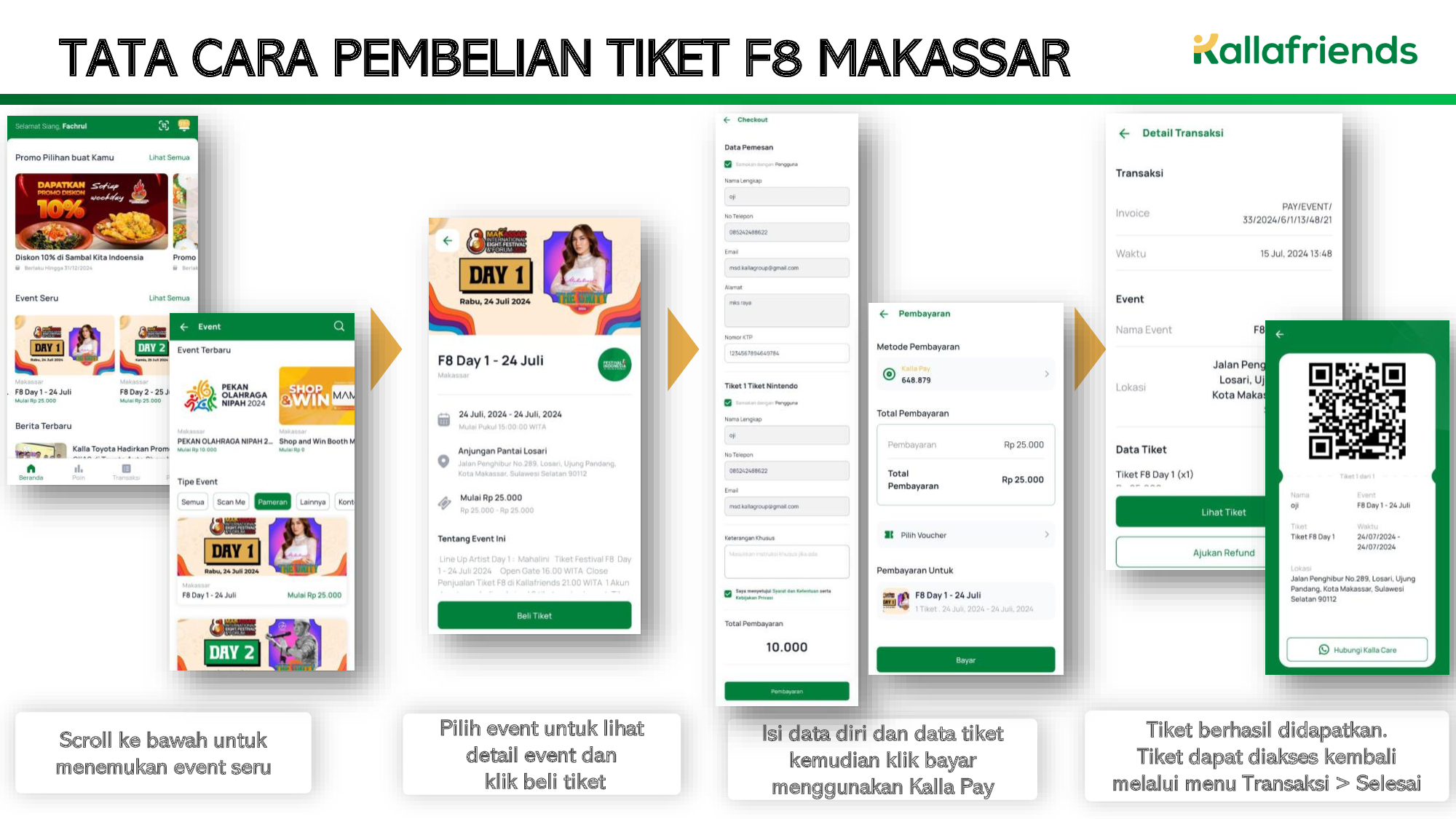 Cara Pembelian Ticketing F8 Melalui Aplikasi KallaFriends