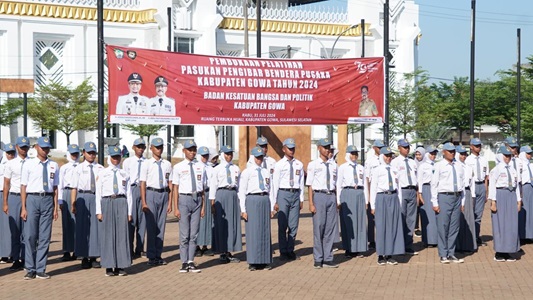 Jelang HUT Ke-79 RI, 70 Peserta Calon Paskibraka Gowa Mulai Latihan