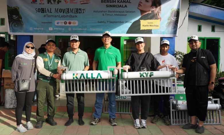 Bersih-bersih Kanal Sinrijala Bersama Karin Novilda Awali Hari Pertama KYF 2024