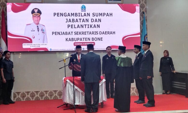 Dilantik Jadi Pj Sekda Bone, Andi Fajaruddin Siap Bekerja Penuh Taggung Jawab