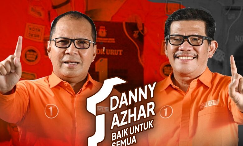 Pasangan Danny-Azhar Nomor Satu di Pilgub Sulsel