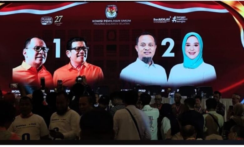 Pasangan Andalan Hati Dapat Nomor Urut 2 di Pilgub Sulsel